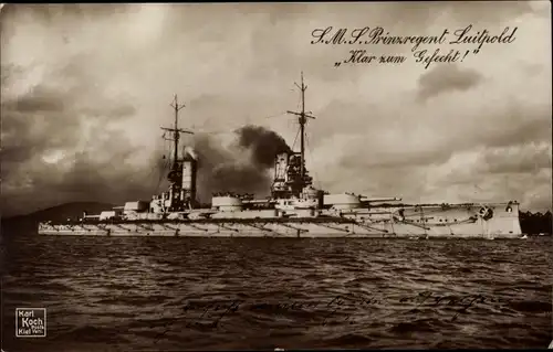 Ak Deutsches Kriegsschiff, SMS Prinzregent Luitpold