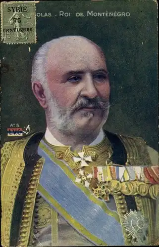 Ak Portrait von Nicolas, König von Montenegro