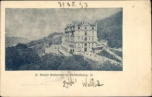 Ak Heidelberg am Neckar, Hotel Bellevue