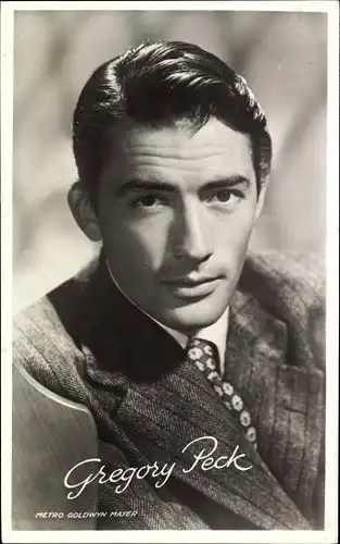 Ak Schauspieler Gregory Peck, Portrait