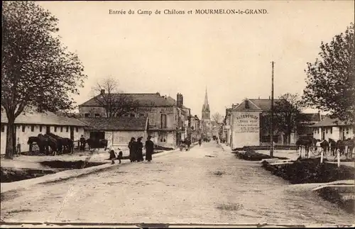 Ak Camp de Chalons Camp de Mourmelon Marne, Entree