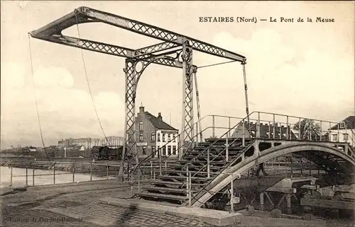 Ak Estaires Nord, Le Pont de la Meuse