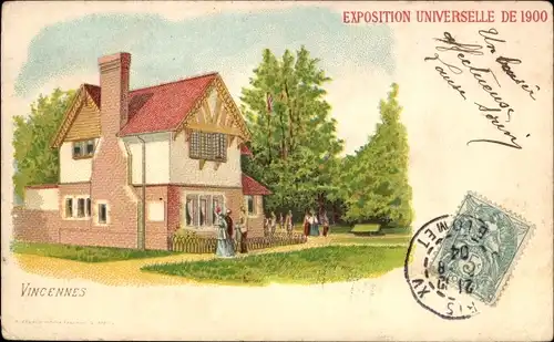 Litho Paris, Weltausstellung 1900, Vincennes