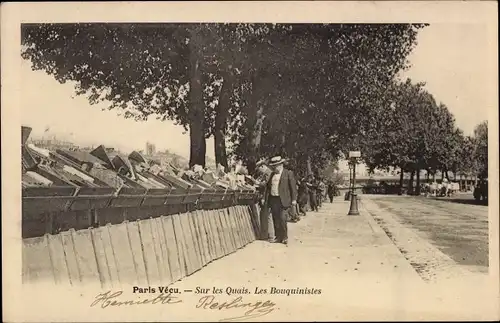 Ak Paris I., Paris lebte, An den Kais, Les Bouquinistes