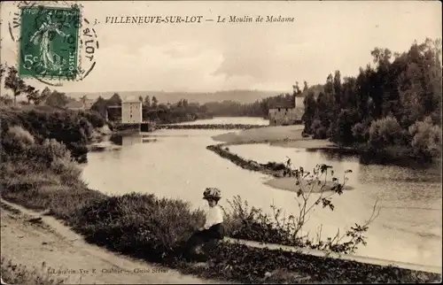 Ak Villeneuve sur Lot Lot et Garonne, Le Moulin de Madame