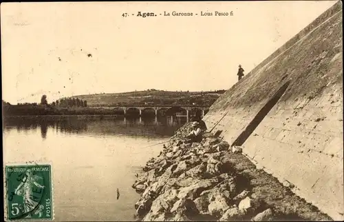 Ak Agen Lot et Garonne, La Garonne, Lous Pesco fi