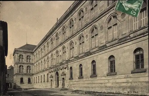 Ak Agen Lot et Garonne, Nationale Lyze für junge Mädchen