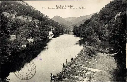 Ak Laval de Cère Lot, Bords de la Cere