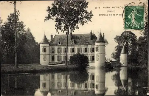 Ak Vitry aux Loges Loiret, Chateau de Motte
