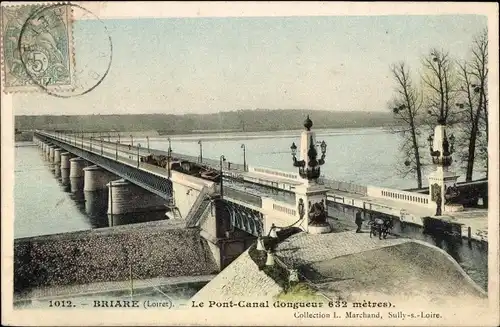 Ak Briare Loiret, Le Pont-Canal
