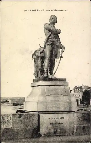 Ak Angers Maine et Loire, Denkmal Beaurepaire