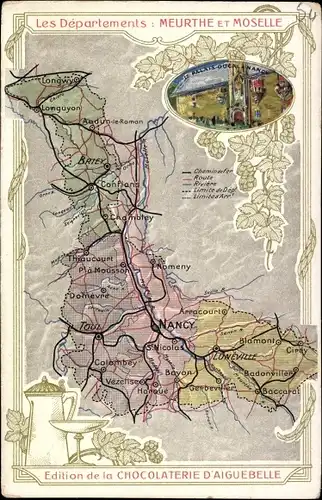 Landkarten Ak Nancy Meurthe et Moselle, Departement Meurte et Moselle, Palais a Nancy
