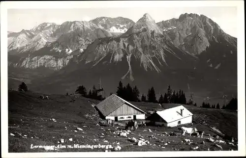 Ak Lermoos in Tirol, Alm, Miemingerbirge