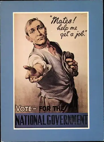 Ak Vote for the National Government, Wahlplakat 1935
