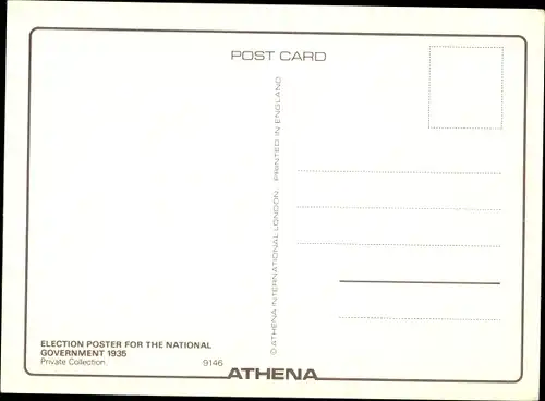 Ak Vote for the National Government, Wahlplakat 1935