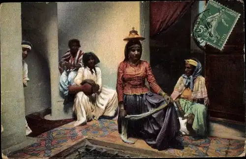 Ak Maghreb, Arabische Tracht, Junge Frau, Afrikanische Volkstypen
