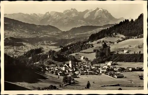 Ak Oberstaufen Schwaben, Panorama, Blick zum Säntis und Almann