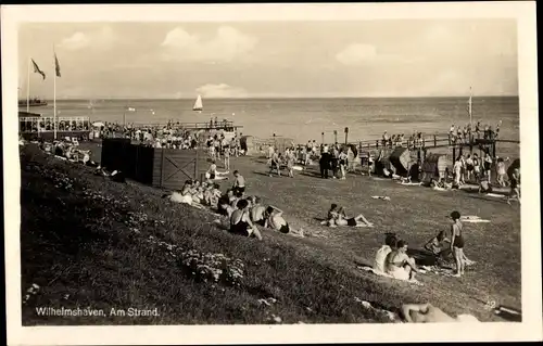 Ak Wilhelmshaven an der Nordsee, Am Strand