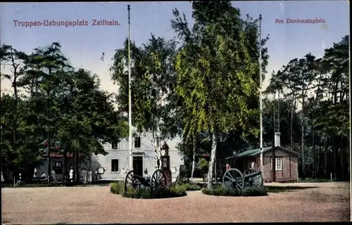 Ak Zeithain in Sachsen, Truppenübungsplatz, Denkmalsplatz