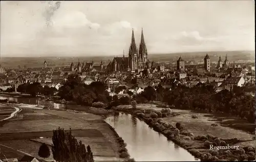 Ak Regensburg an der Donau Oberpfalz, Ortsansicht, Dom