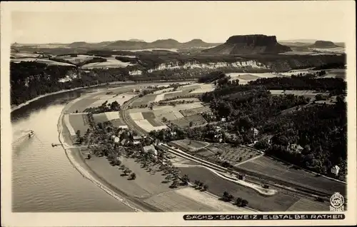 Ak Kurort Rathen im Elbsandsteingebirge, Panorama, Walter Hahn 3204