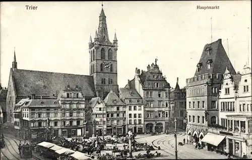 Ak Trier an der Mosel, Hauptmarkt