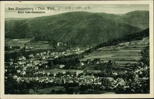 Ak Bad Blankenburg in Thüringen, Blick vom Greifenstein