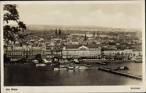 Ak Koblenz am Rhein, Stadtpanorama