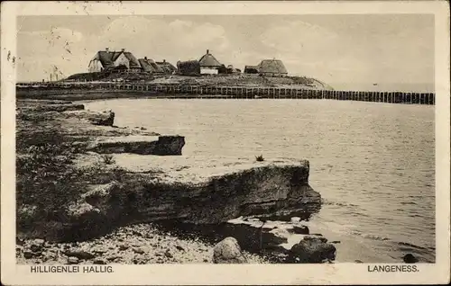 Ak Hilligenlei Hallig Langeneß Nordfriesland, Ortsansicht