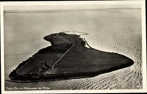 Ak Insel Oie, Greifswalder Oie, Fliegeraufnahme