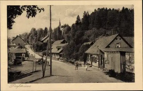 Ak Schierke Wernigerode im Harz, Dorfstraße