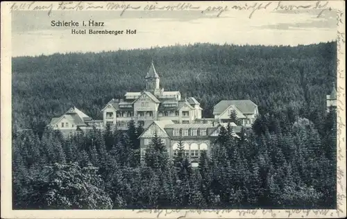 Ak Schierke Wernigerode im Harz, Hotel Barenberger Hof