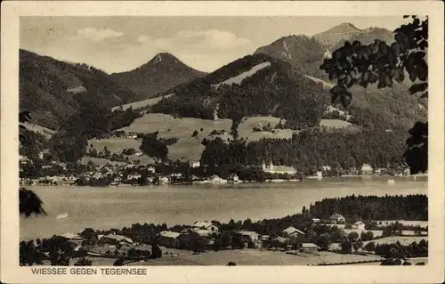 Ak Bad Wiessee in Oberbayern, Gesamtansicht, Tegernsee