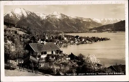 Ak Tegernsee in Oberbayern, Wallberg, Setzberg, Stauberg