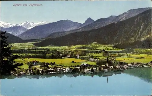 Ak Egern am Tegernsee Oberbayern, Panorama