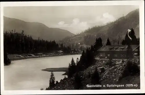 Ak Spitzingsee Schliersee in Oberbayern, Gaststätte, Panorama