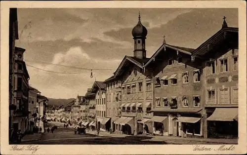 Ak Bad Tölz in Oberbayern, unterer Markt