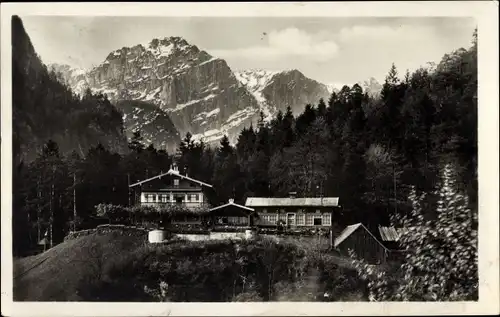 Ak Bad Reichenhall in Oberbayern, Alpengaststätte zum Schroffen