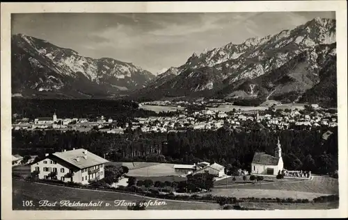 Ak Bad Reichenhall in Oberbayern, Ortsansicht von Nonn aus