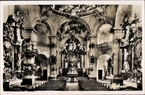 Ak Rott am Inn Oberbayern, Kirche, Innenansicht, Altar