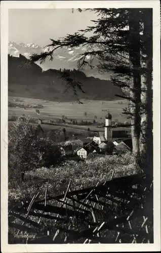 Ak Rettenberg im Allgäu, Alpen, Kirche
