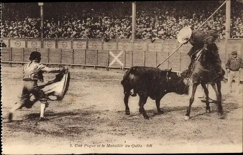 Ak Corrida, Une Pique und der Matador bei Quite