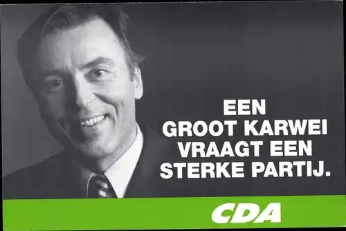 Ak Niederländischer Politiker, CDA, Portrait