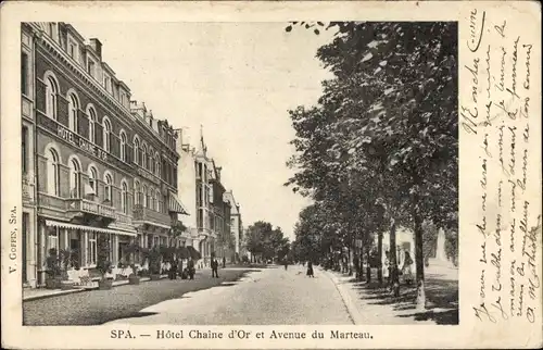 Ak Spa Wallonie Lüttich, Avenue du Marteau, Hotel Chaine d’Or