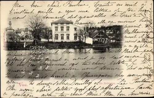 Ak Visé Wallonie Lüttich, Restaurant Ile Robinson