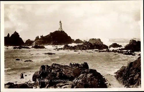 Ak Jersey Kanalinseln, Corbiere Leuchtturm