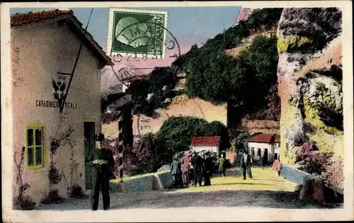 Ak Grimaldi di Ventimiglia Liguria, Ponte S. Luigi, Confine italo-francese