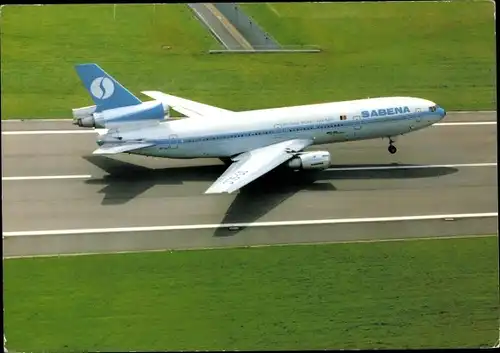 Ak Belgisches Passagierflugzeug Sabena DC-10