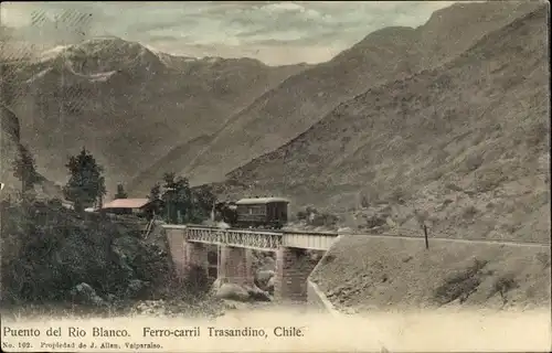 Ak Chile, Rio-Blanco-Brücke, Trasandino-Eisenbahn