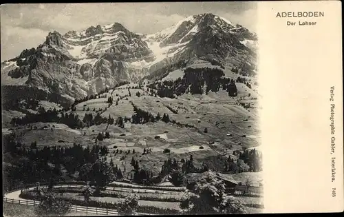 Ak Adelboden Kanton Bern Schweiz, Blick auf den Lohner